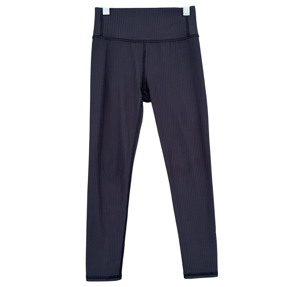 All in Motion Ribbed Leggings Kids Black Slim Fit Activewear Pants